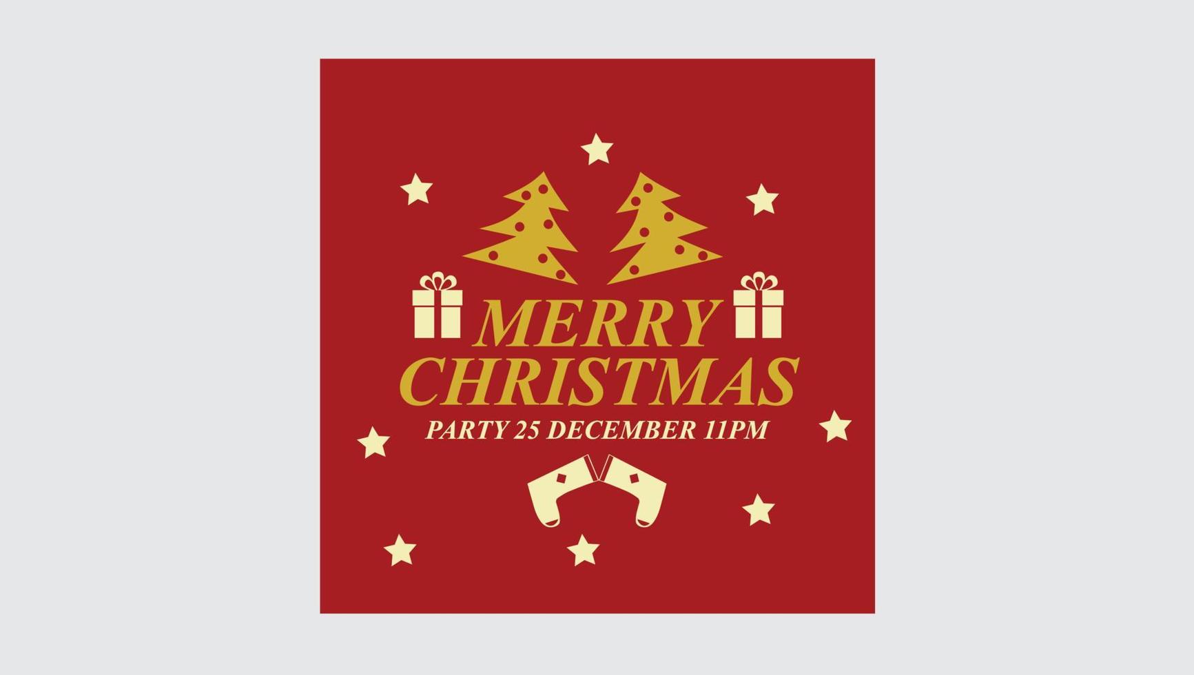 Christmas party celebration social media post vector