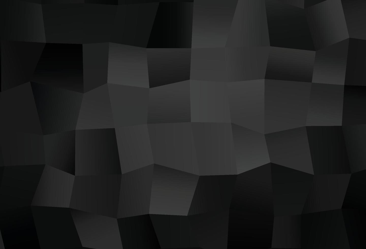 Dark Black vector polygon abstract backdrop.