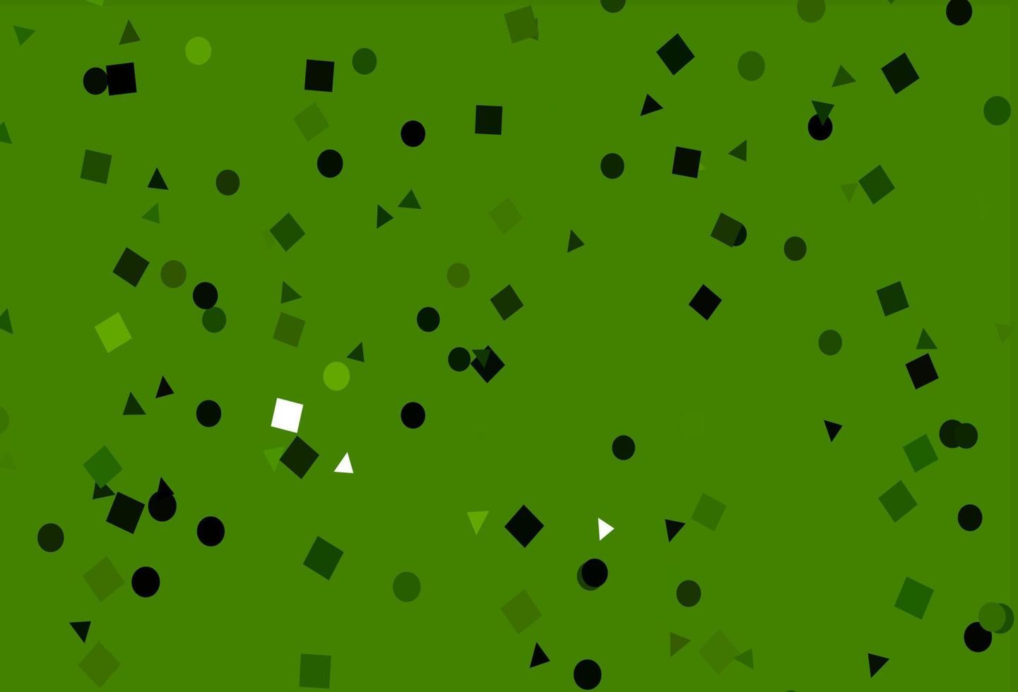 Light Green vector background with triangles, circles, cubes.