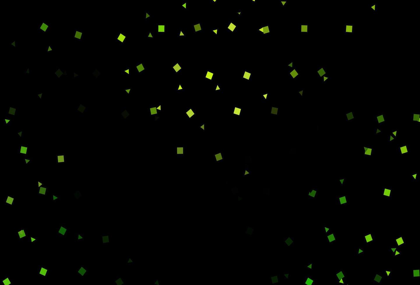 plantilla de vector verde oscuro con cristales, círculos, cuadrados.