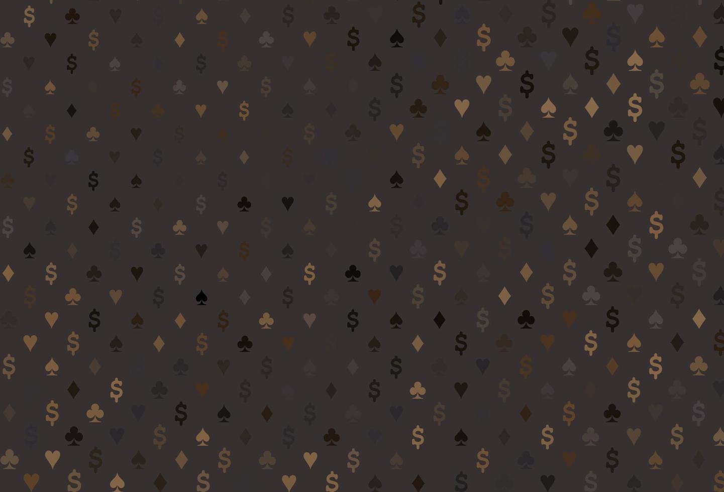 Dark black vector pattern with symbol of cards.