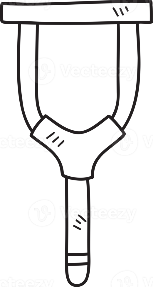 Hand Drawn crutches illustration png