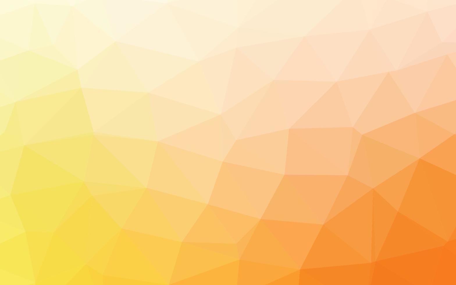 Light Yellow, Orange vector triangle mosaic cover.