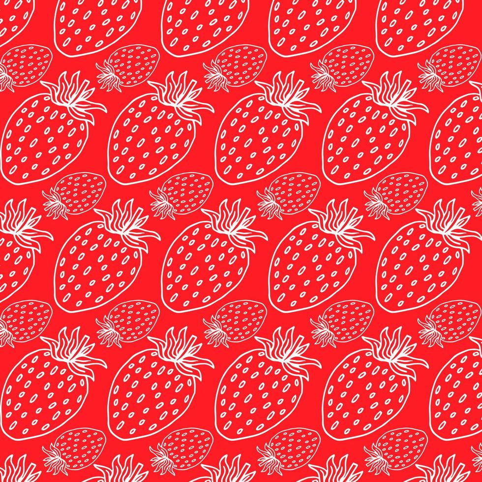 patrón de fresa vectorial. diseño de fondo para té, jugo, cosmética natural, dulces y golosinas con relleno de fresa, mercado de agricultores, productos para el cuidado de la salud. mejor para textiles, papel de regalo. vector