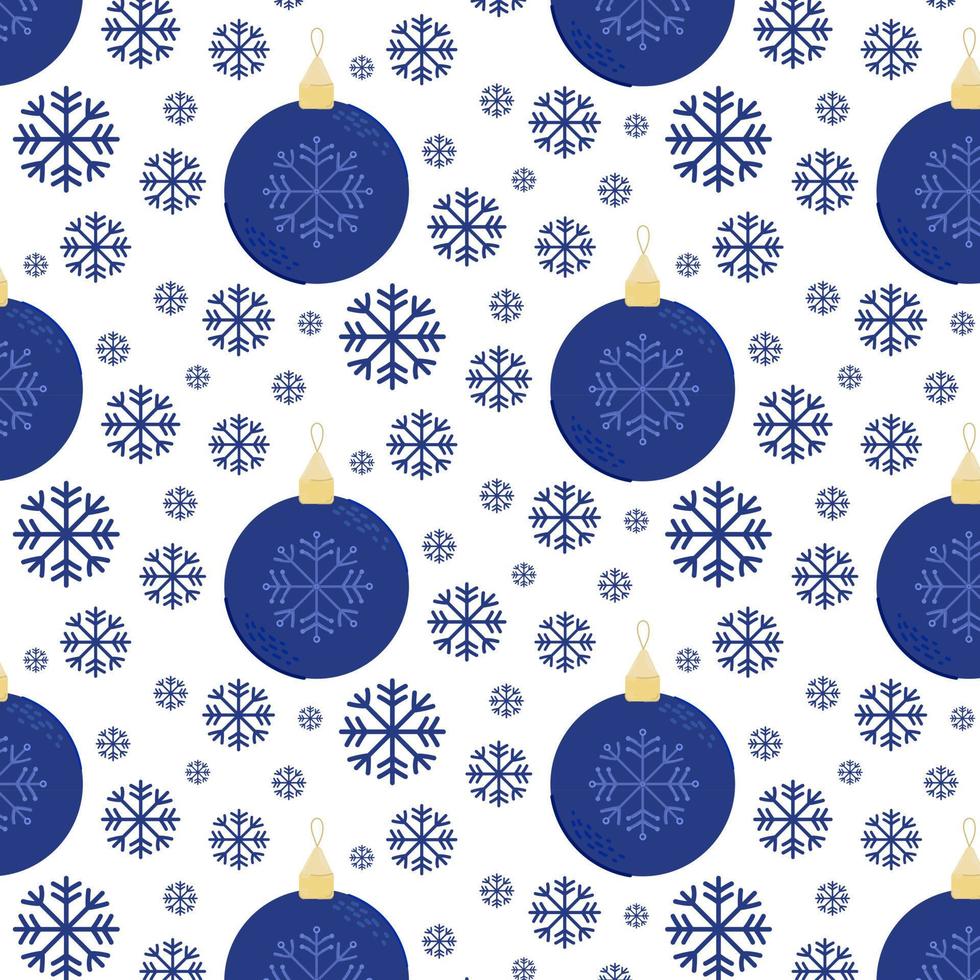 christmas tree toys vector pattern