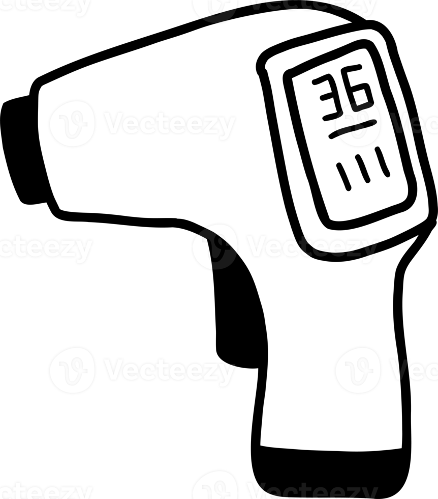 hand dragen infraröd termometer illustration png