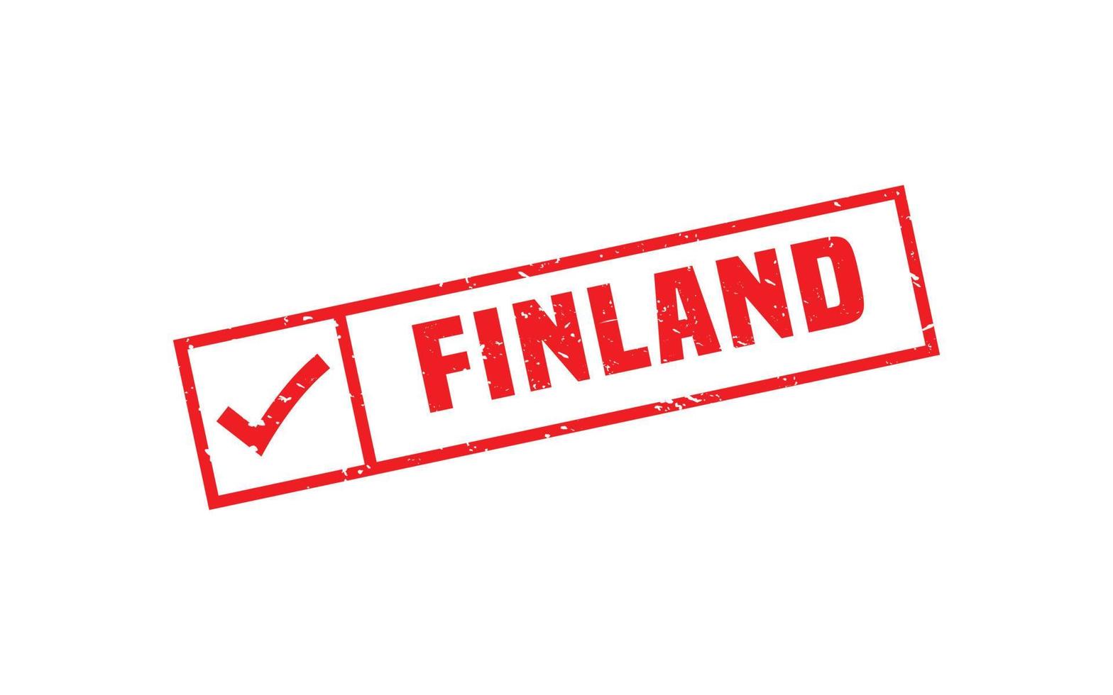 goma de sello de finlandia con estilo grunge sobre fondo blanco vector