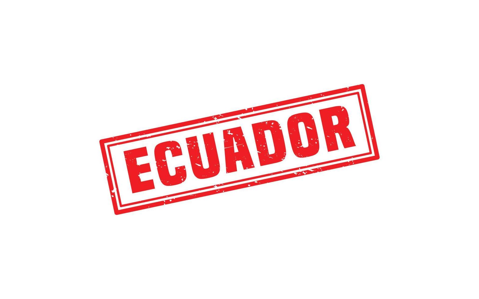 ECUADOR stamp rubber with grunge style on white background vector