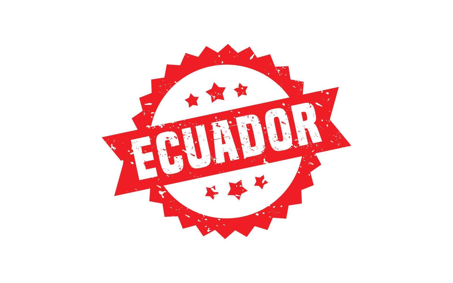 ECUADOR stamp rubber with grunge style on white background vector