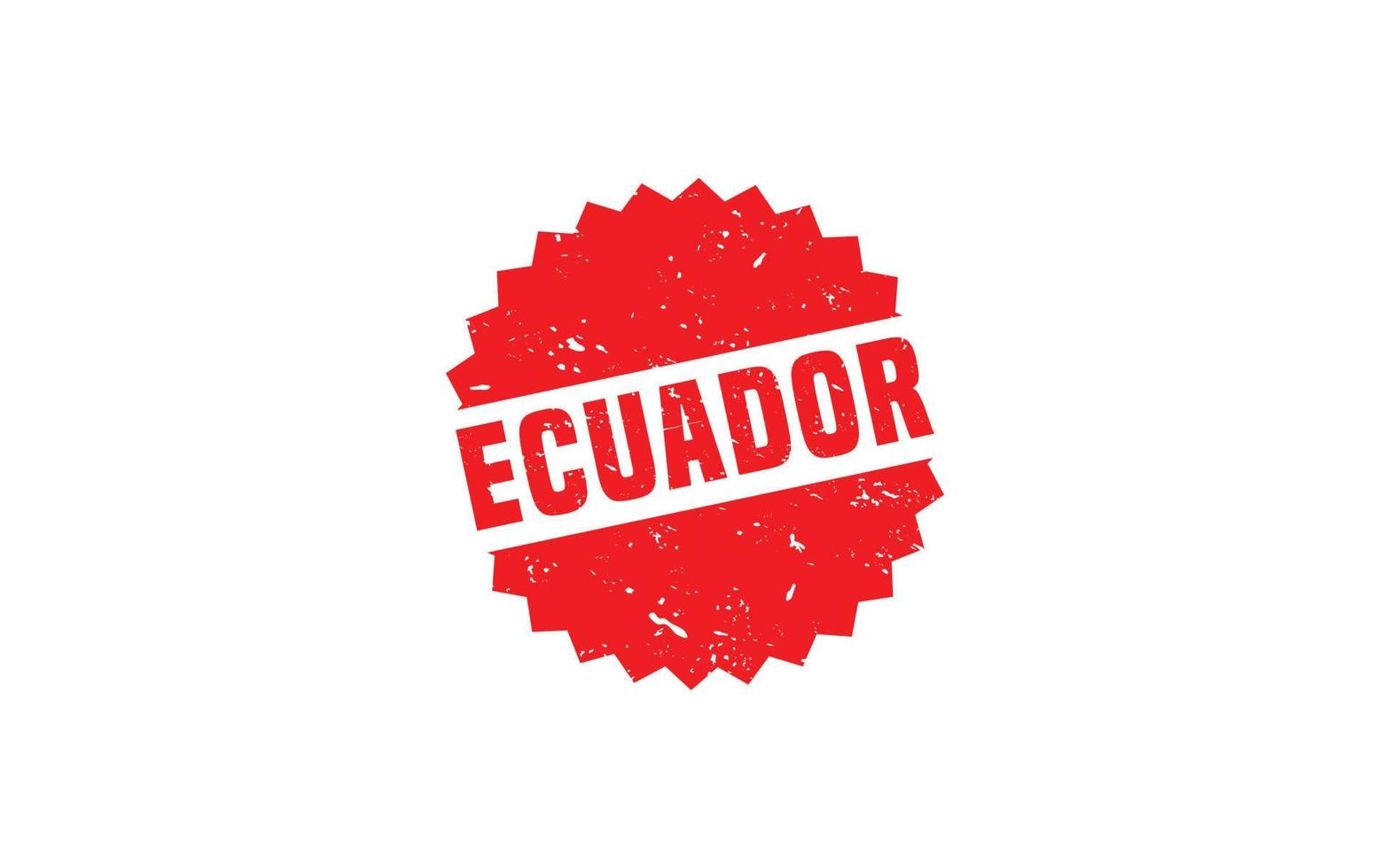 goma de sello de ecuador con estilo grunge sobre fondo blanco vector