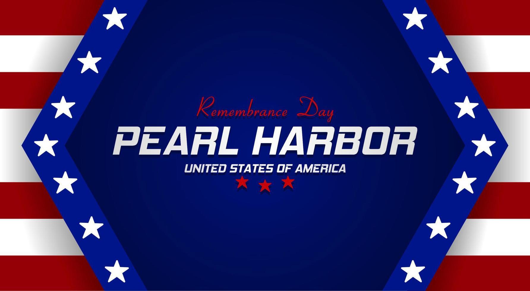 Pearl Harbor Remembrance day theme. Vector illustration. Suitable for Poster, Banners, background and greeting card.