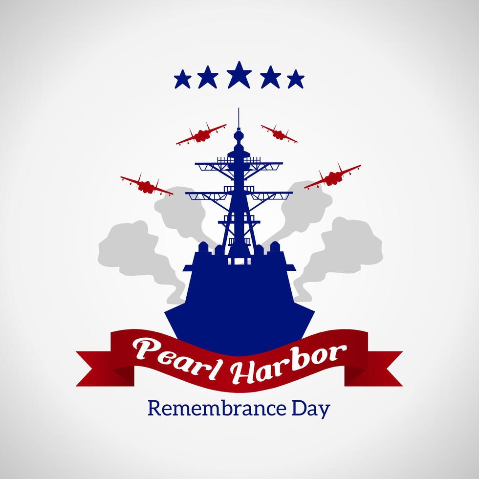 Pearl Harbor Remembrance day theme. Vector illustration. Suitable for Poster, Banners, background and greeting card.