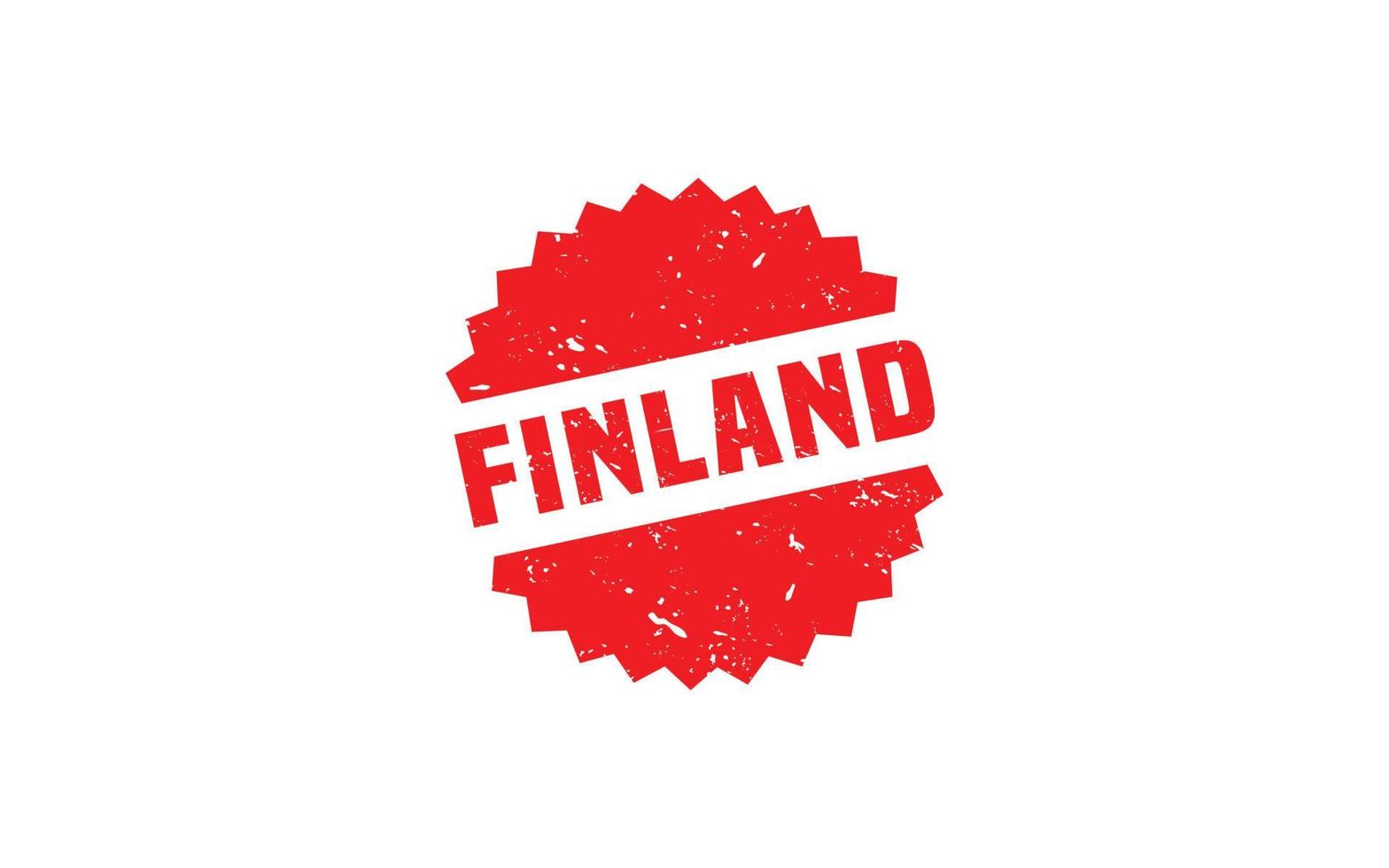 Goma de sello de finlandia con estilo grunge sobre fondo blanco vector