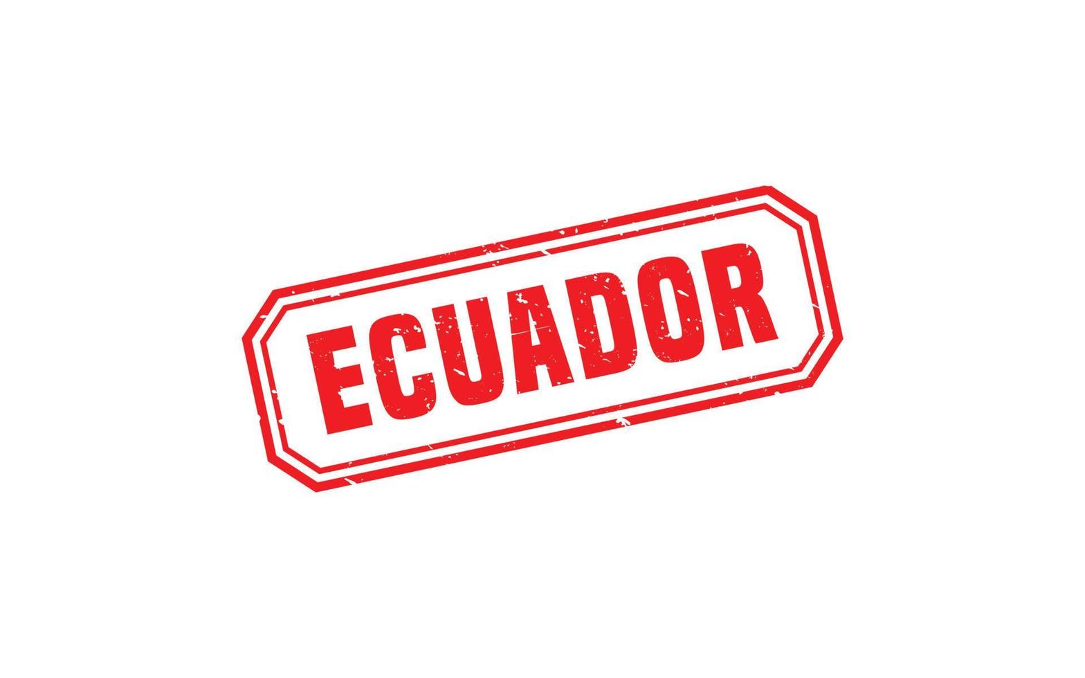 goma de sello de ecuador con estilo grunge sobre fondo blanco vector