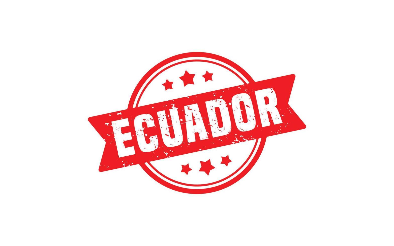 ECUADOR stamp rubber with grunge style on white background vector