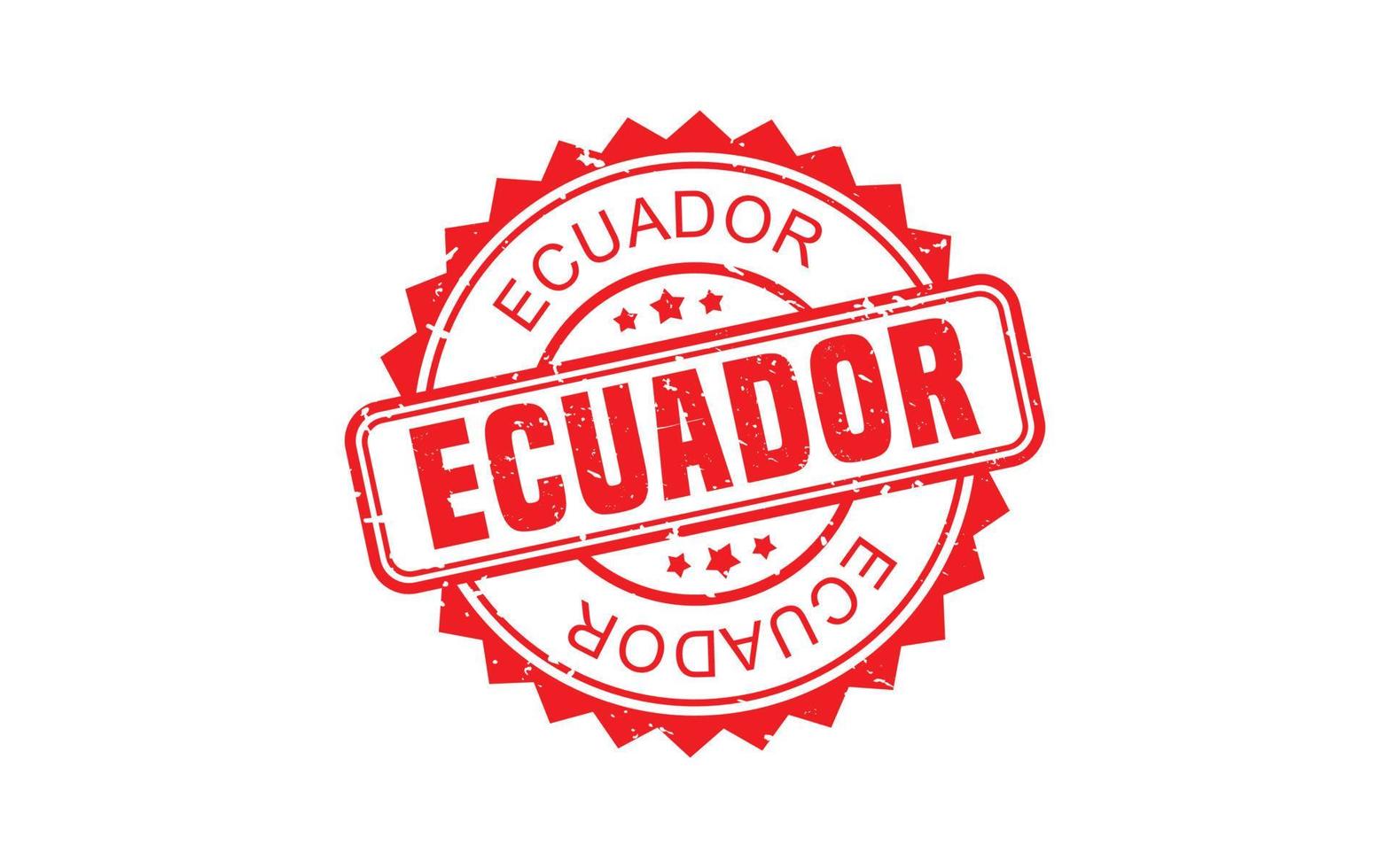 ECUADOR stamp rubber with grunge style on white background vector