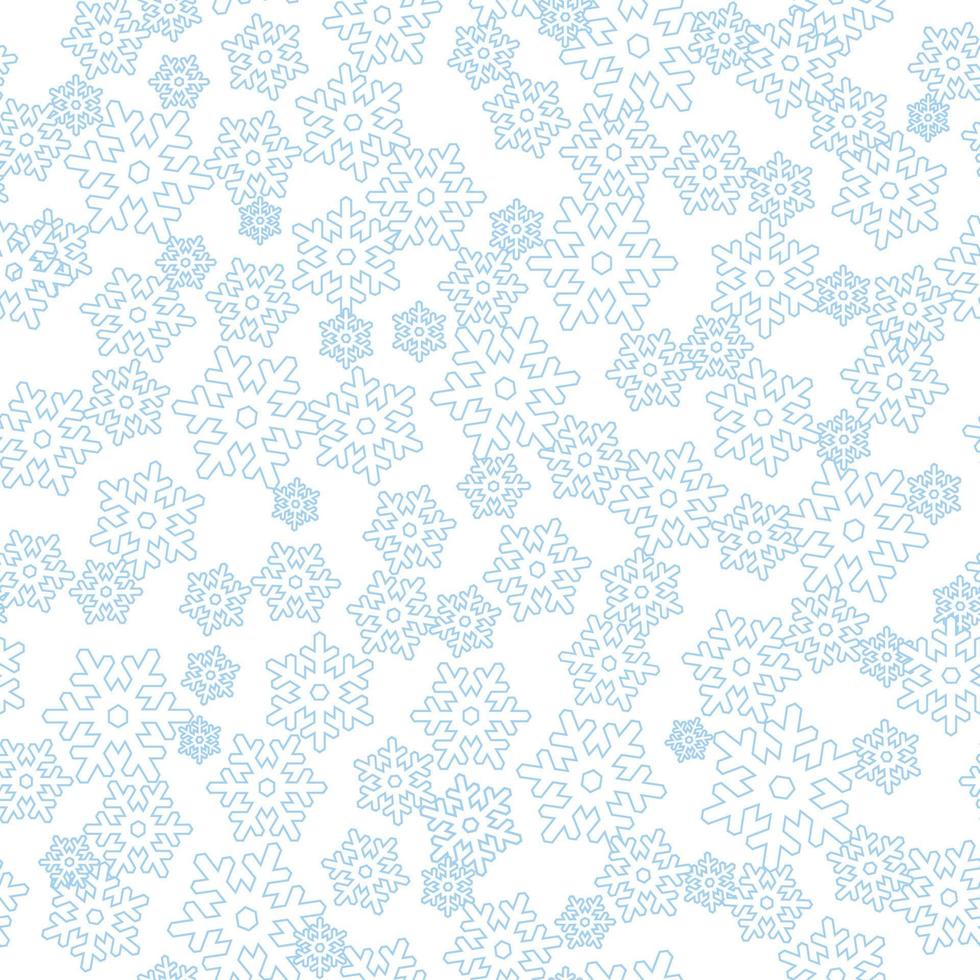 Snow seamless pattern. Christmas texture. Winter holiday flowing snowflakes background. vector