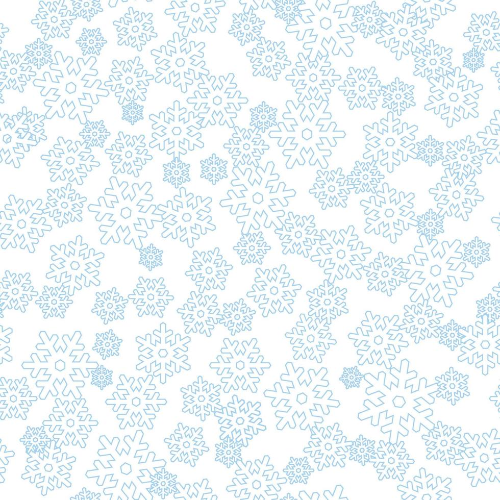 patrón sin costuras de nieve. textura navideña. fondo de copos de nieve que fluye de vacaciones de invierno. vector