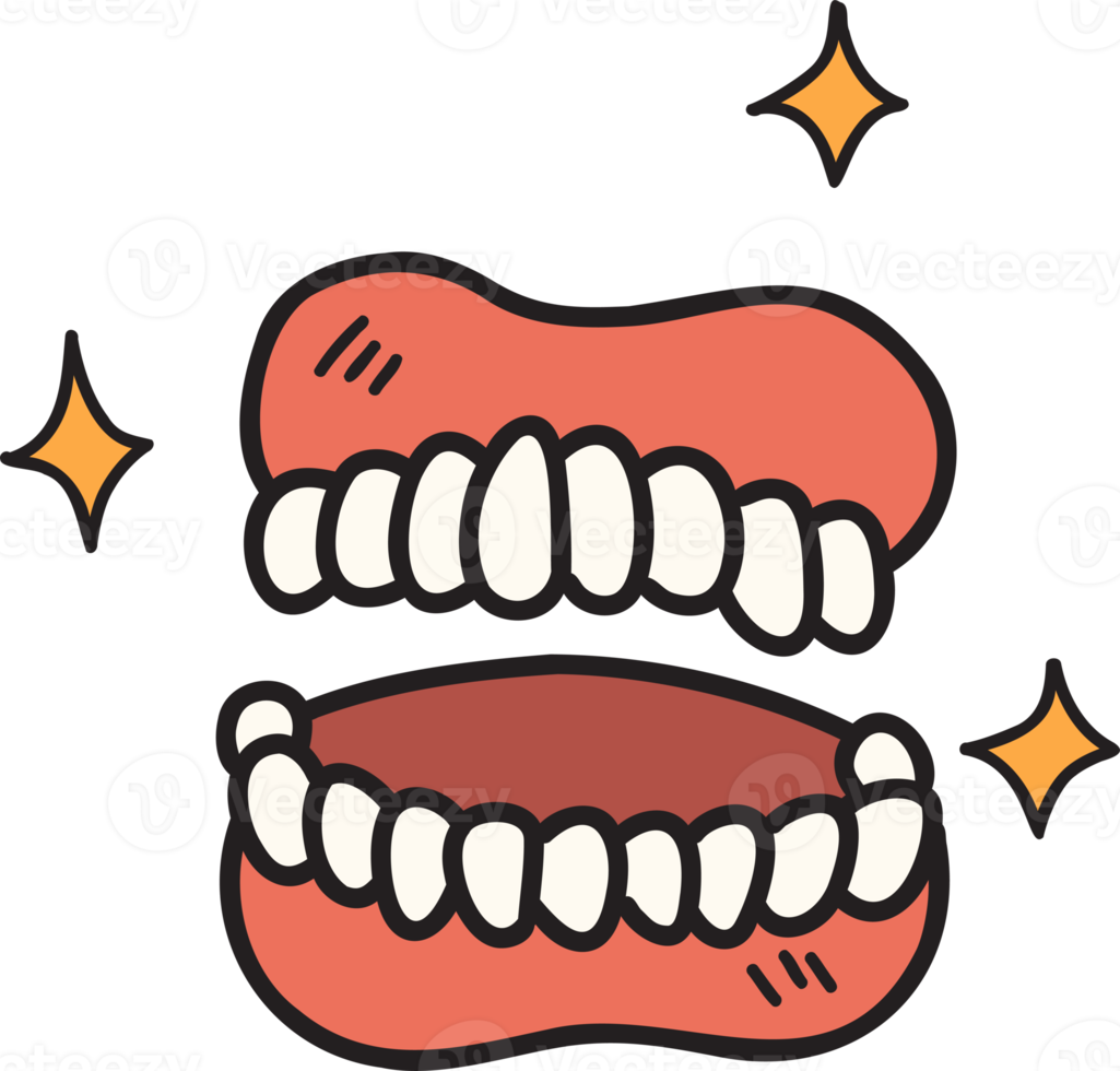 hand-drawn-teeth-and-gums-illustration-15285124-png