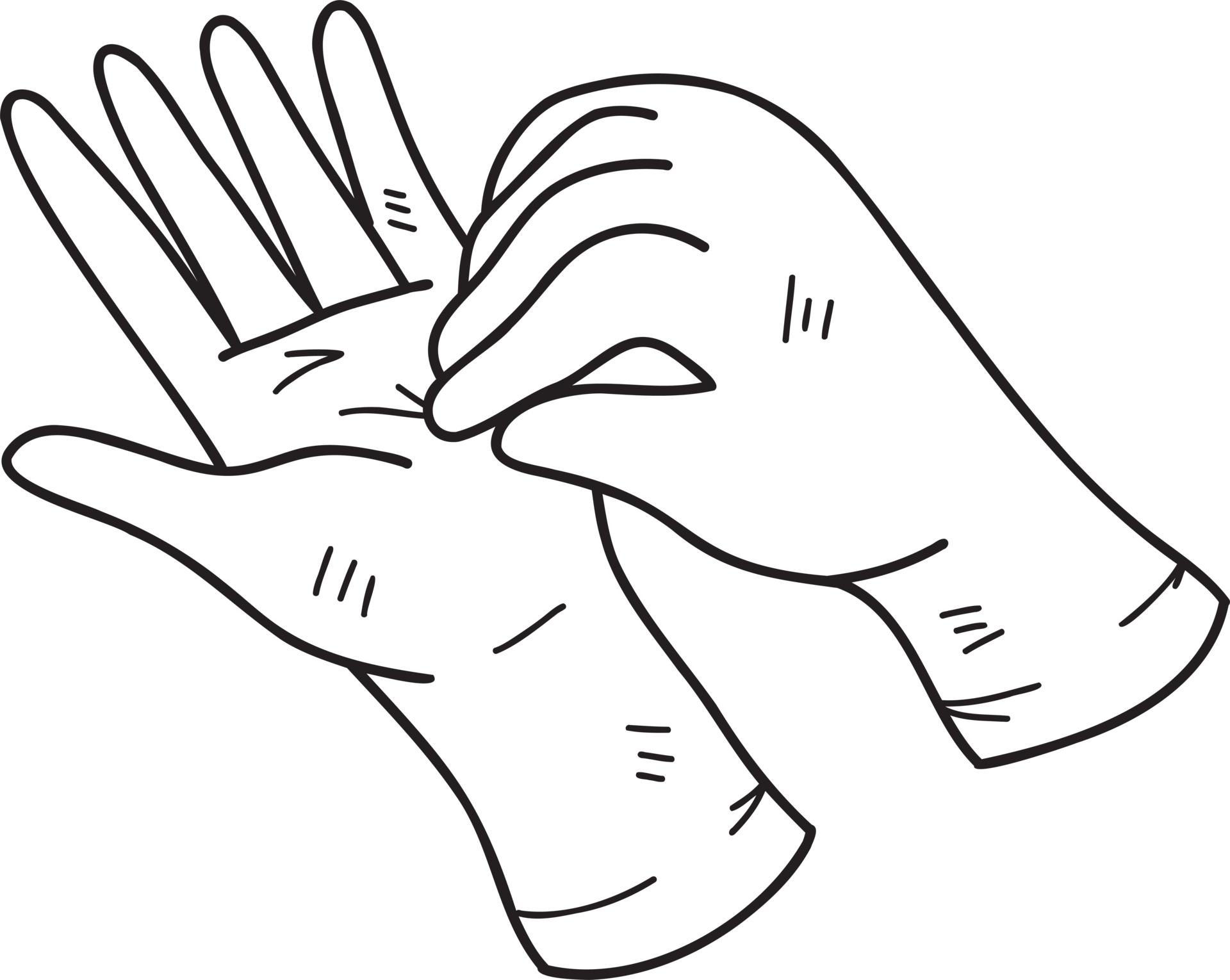 Hand Drawn medical gloves illustration 15285125 PNG