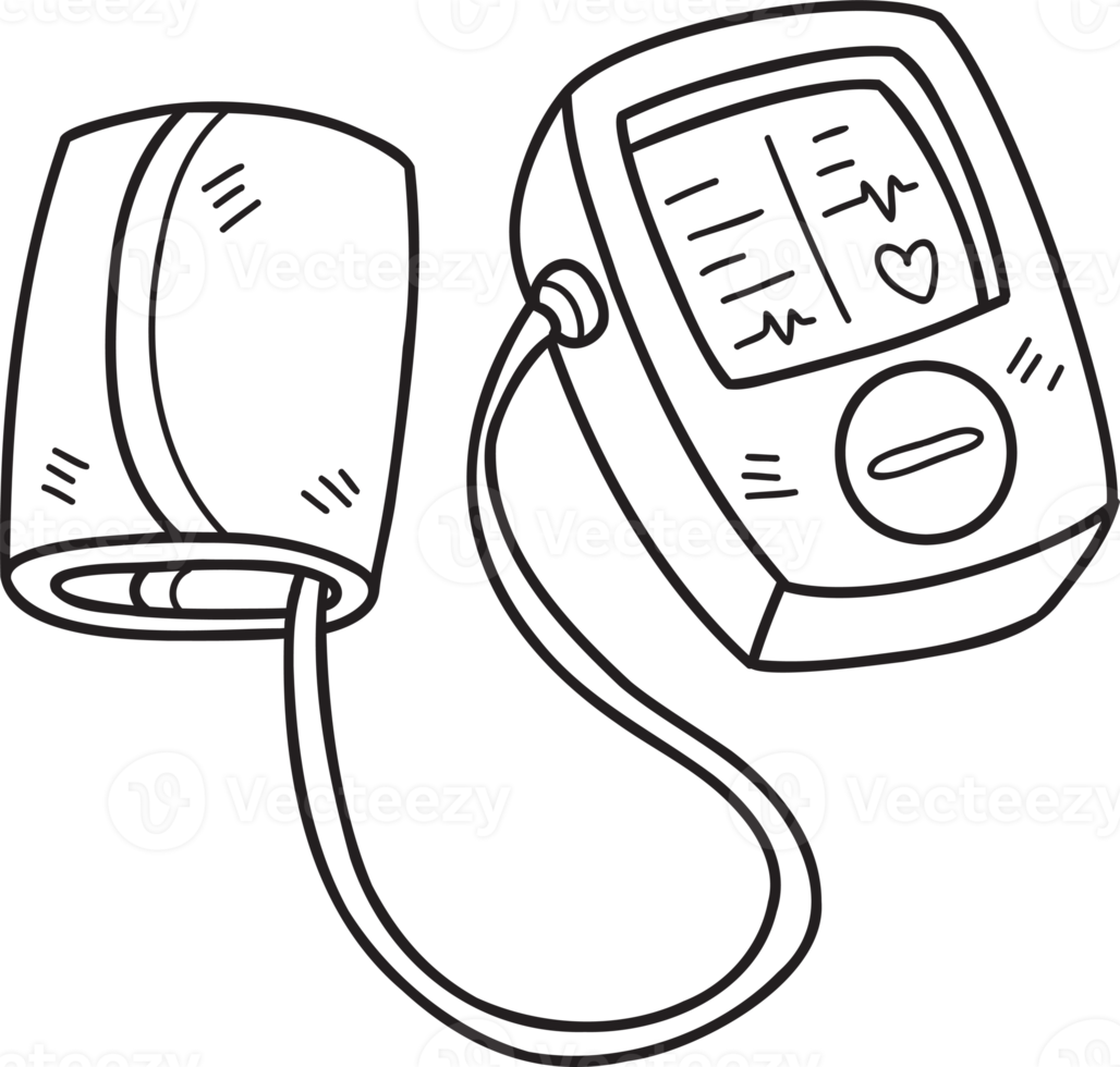 Hand Drawn blood pressure monitor illustration 15285134 PNG