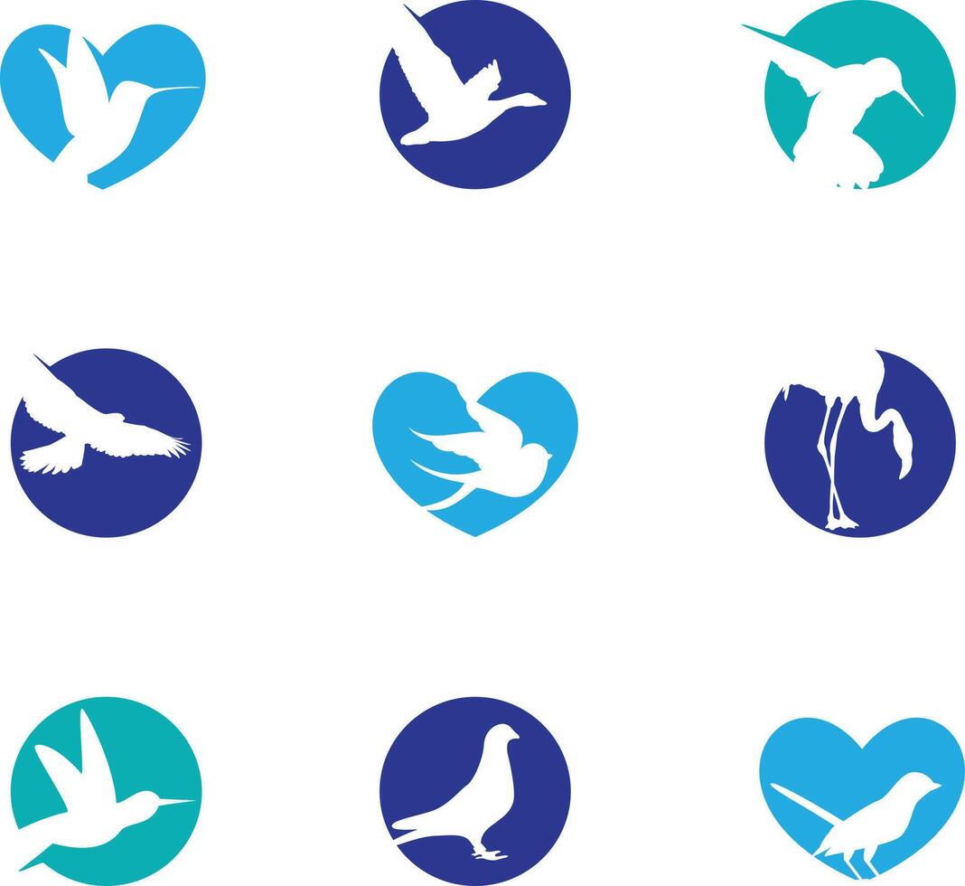 Bird  vector design. Loving and caring bird logo.