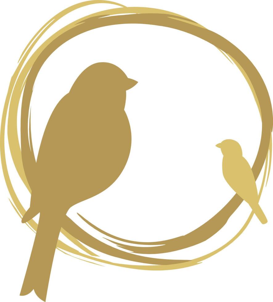 Bird Nest vector logo design.