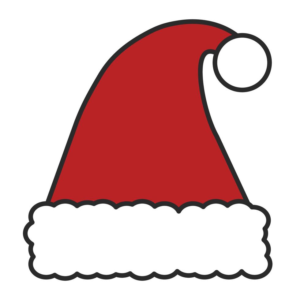 red Santa's hat isolated on white background vector