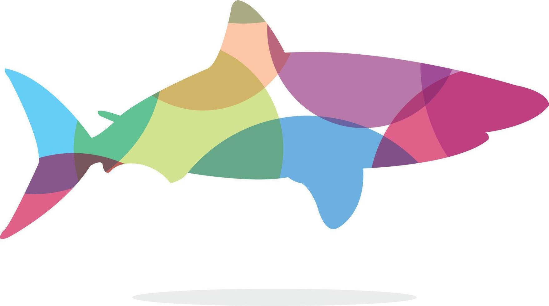 Fish illustration, colorful dolphin vector