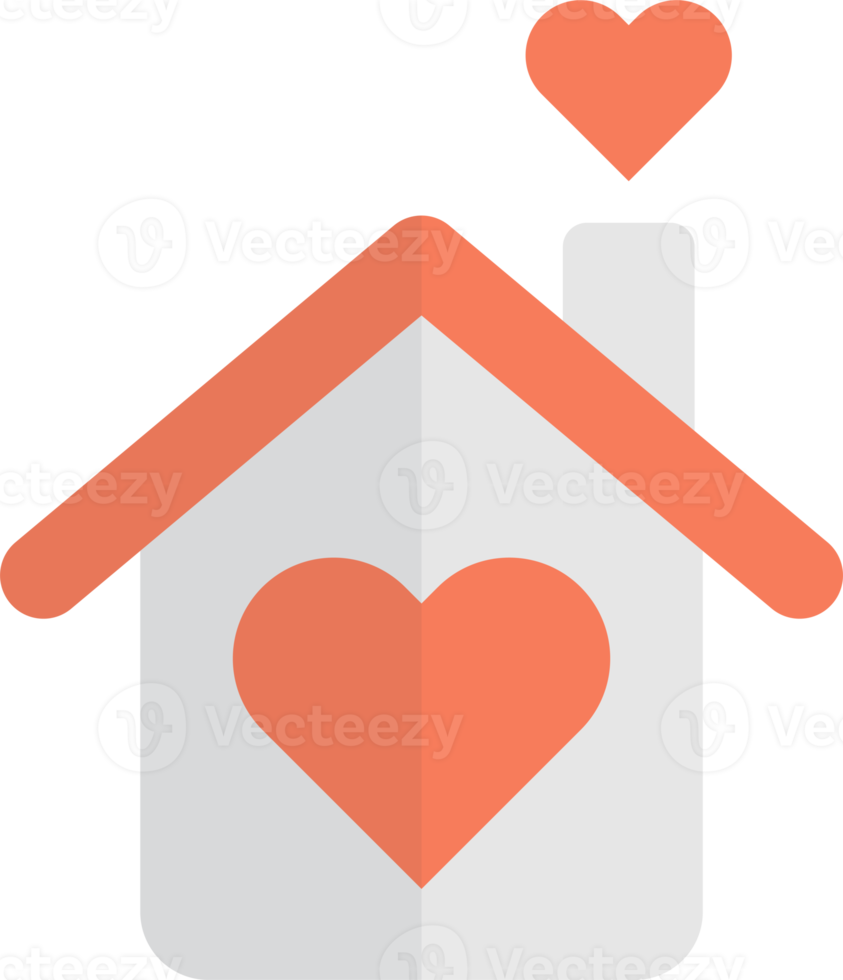 carino Casa e cuore illustrazione nel minimo stile png