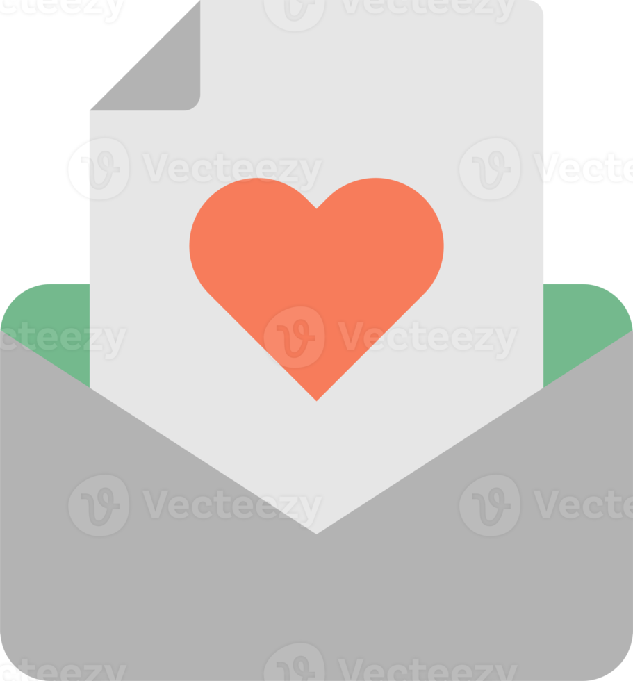 envelope and heart illustration in minimal style png