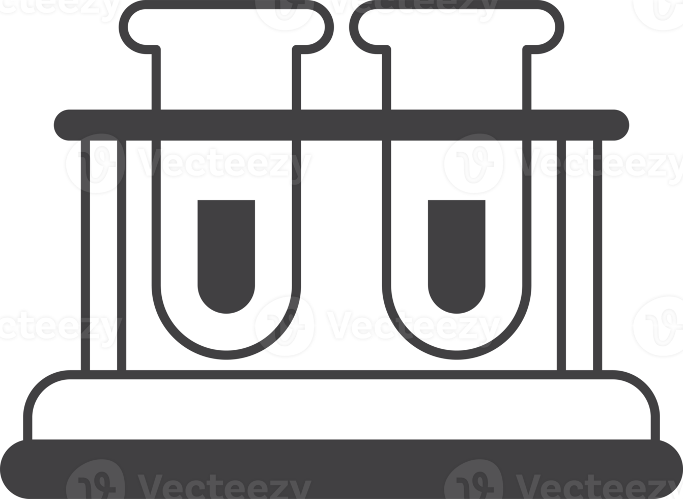 Chemical tube or test tube illustration in minimal style png