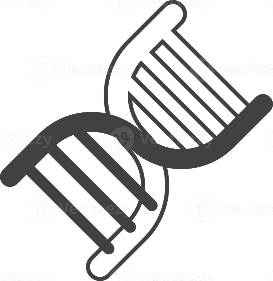 DNA and Genes illustration in minimal style png