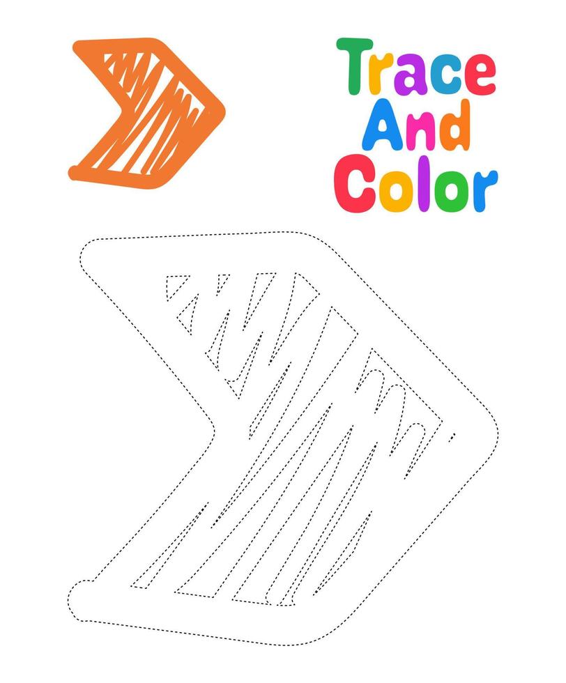 Arrow tracing worksheet for kids vector
