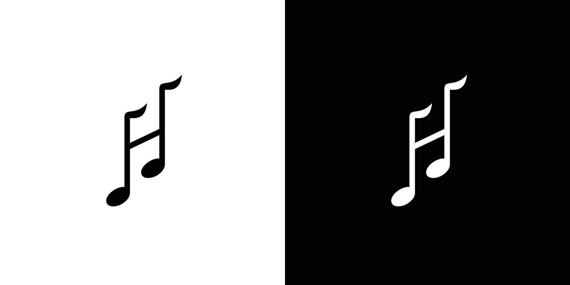 Modern and unique H letter music logo design vector