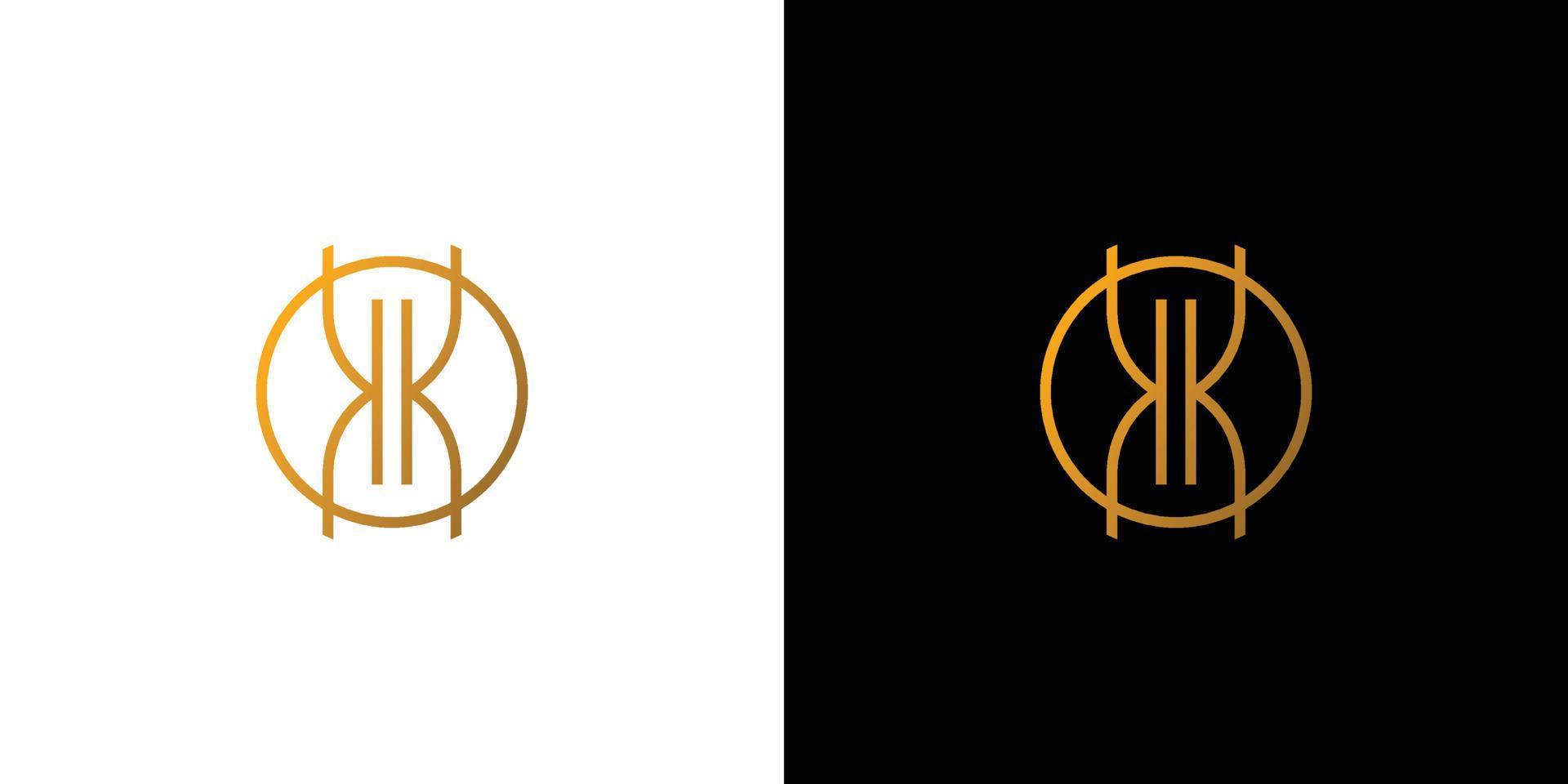 Simple and modern letter KK initials logo design 2 vector