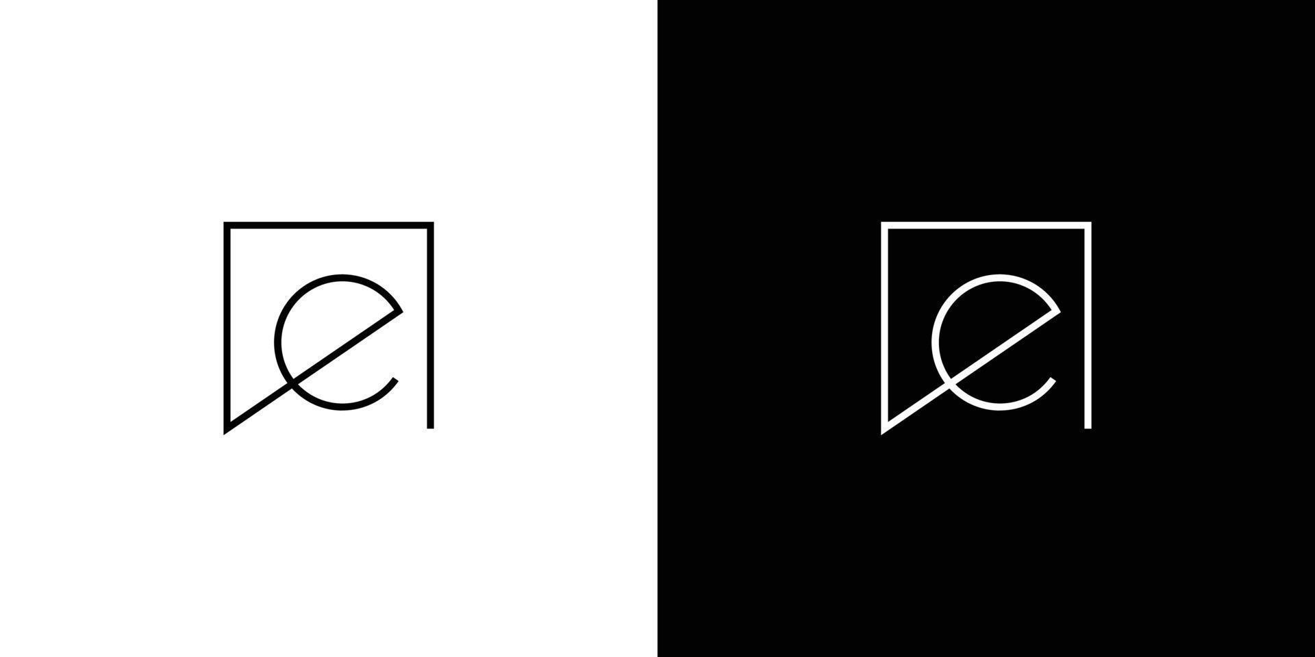 Simple and modern letter NE initials logo design vector