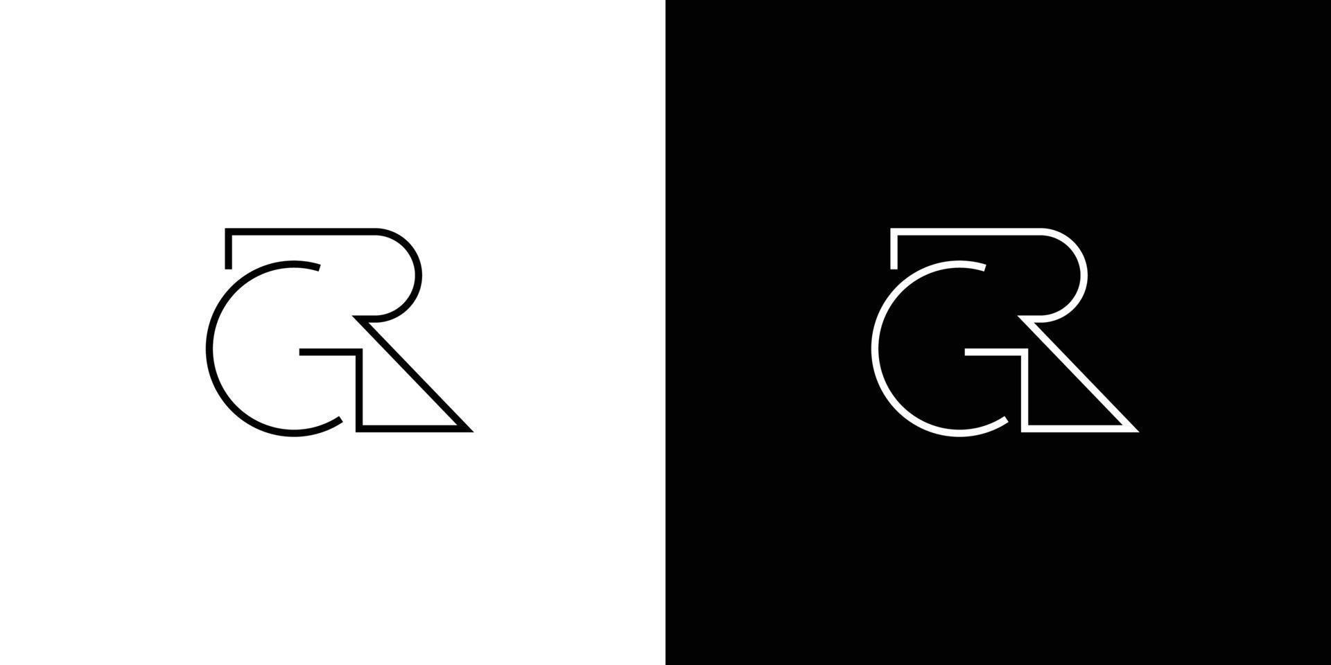 Unique and modern GR logo design vector