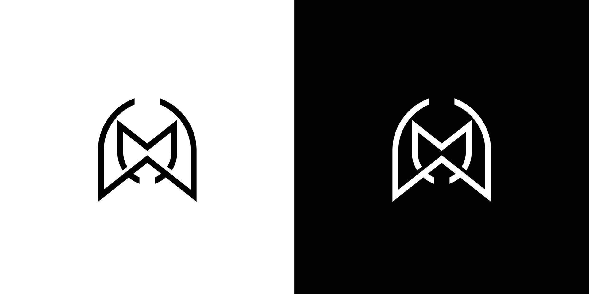 modern and sophisticated letter MW initials logo design vector
