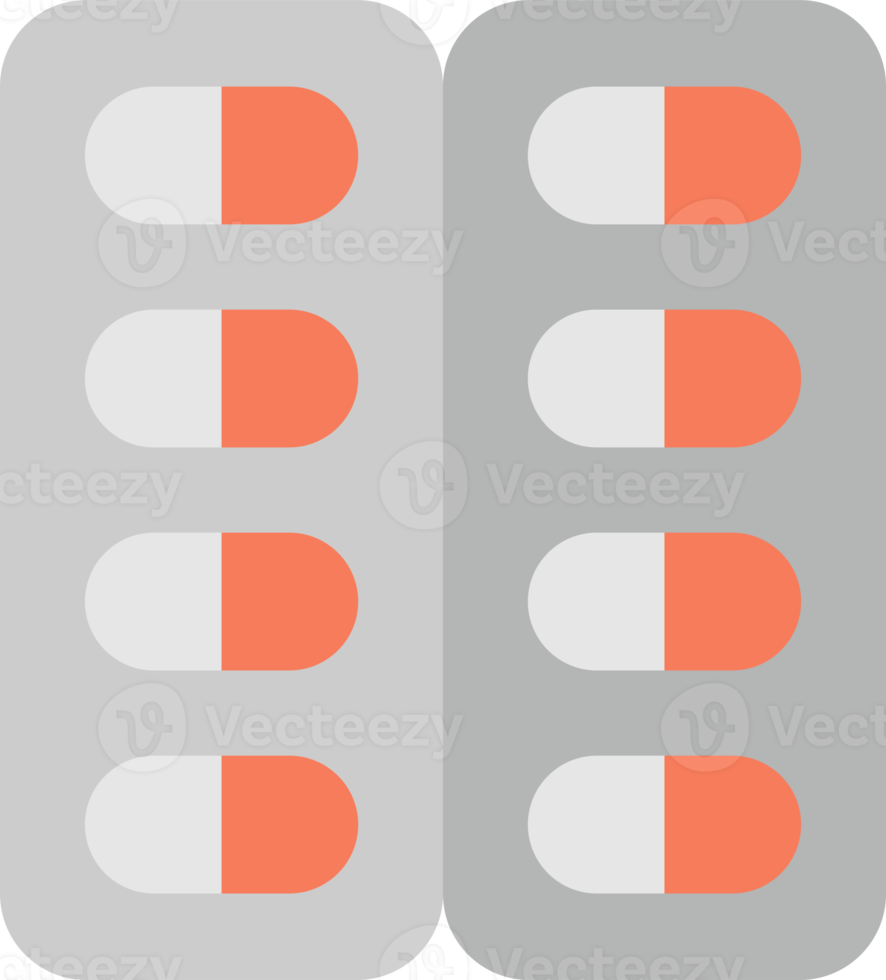 capsule pill box illustration in minimal style png