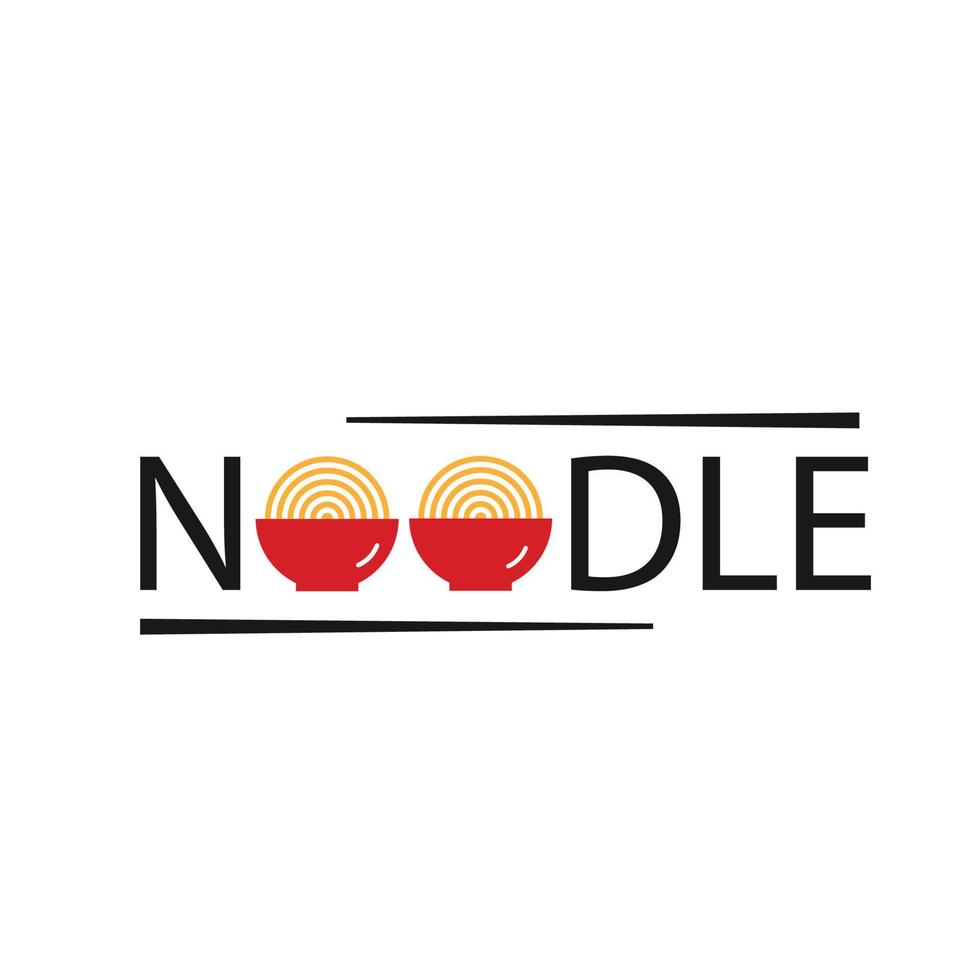 noodle food delicious logo design symbol vector