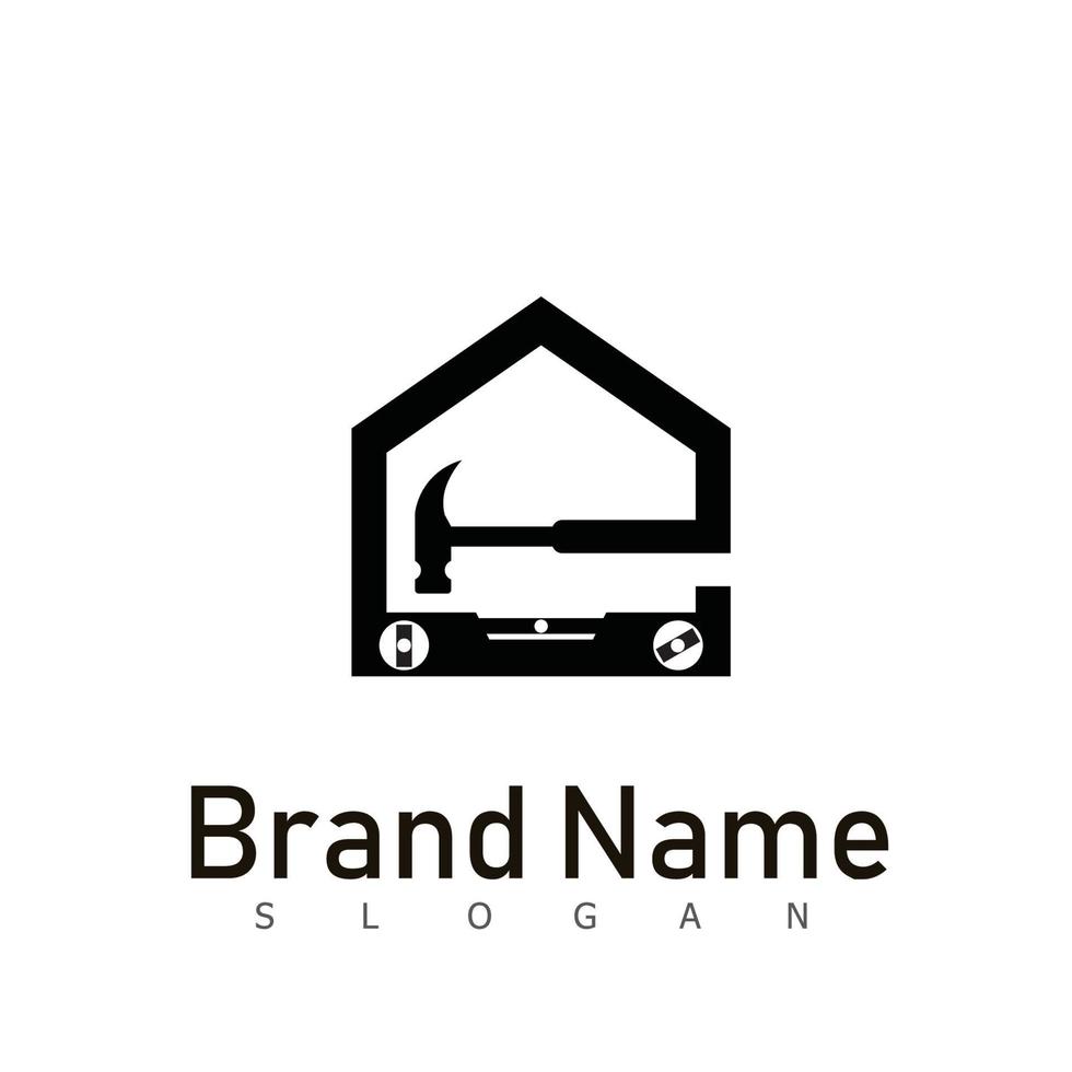 home repair real estate logo design symbol vector