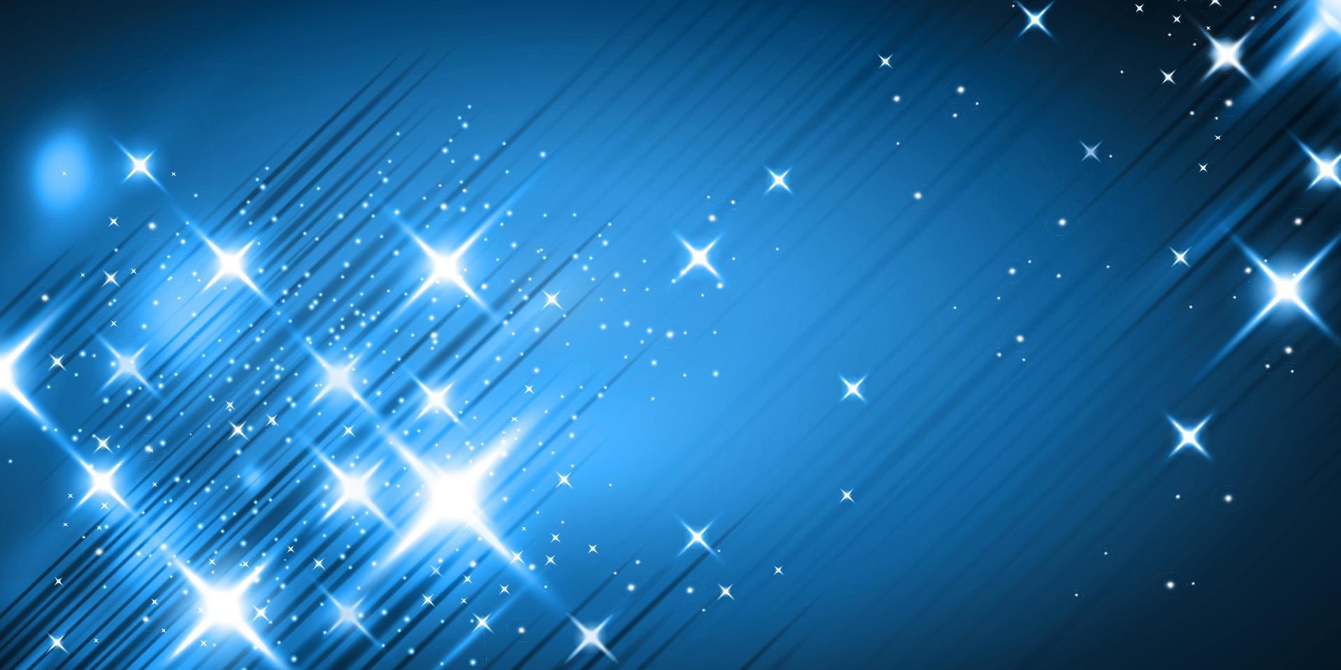 Attractive glittering effect on blue banner background vector