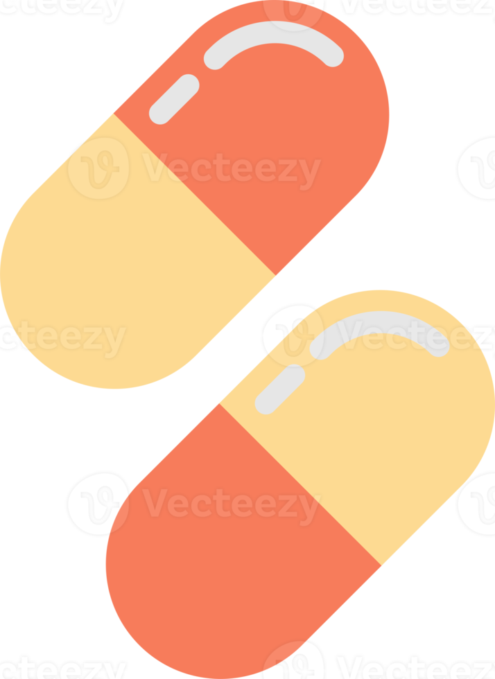 capsule pill illustration in minimal style png