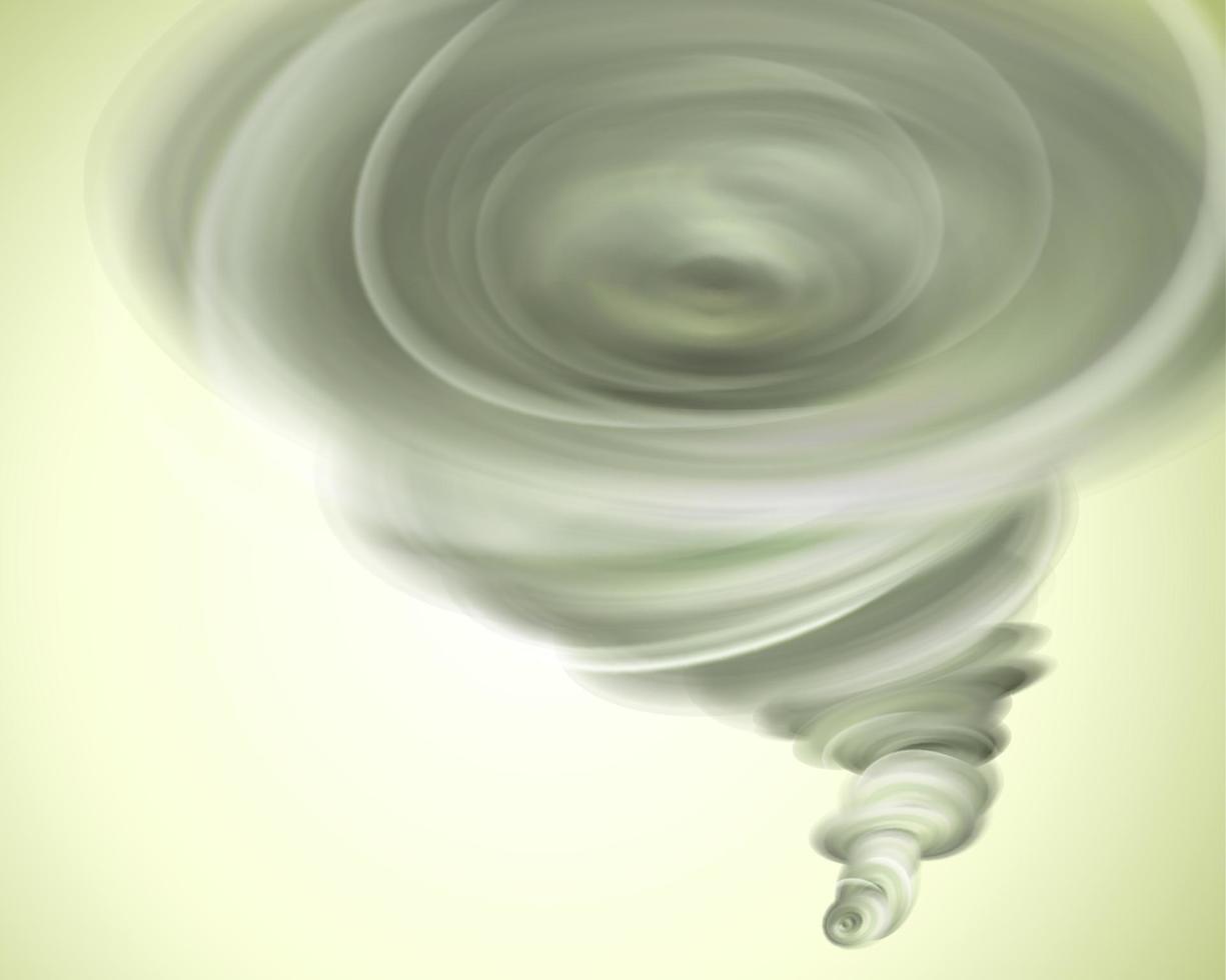 Strong tornado swirl effect in 3d illustration vector