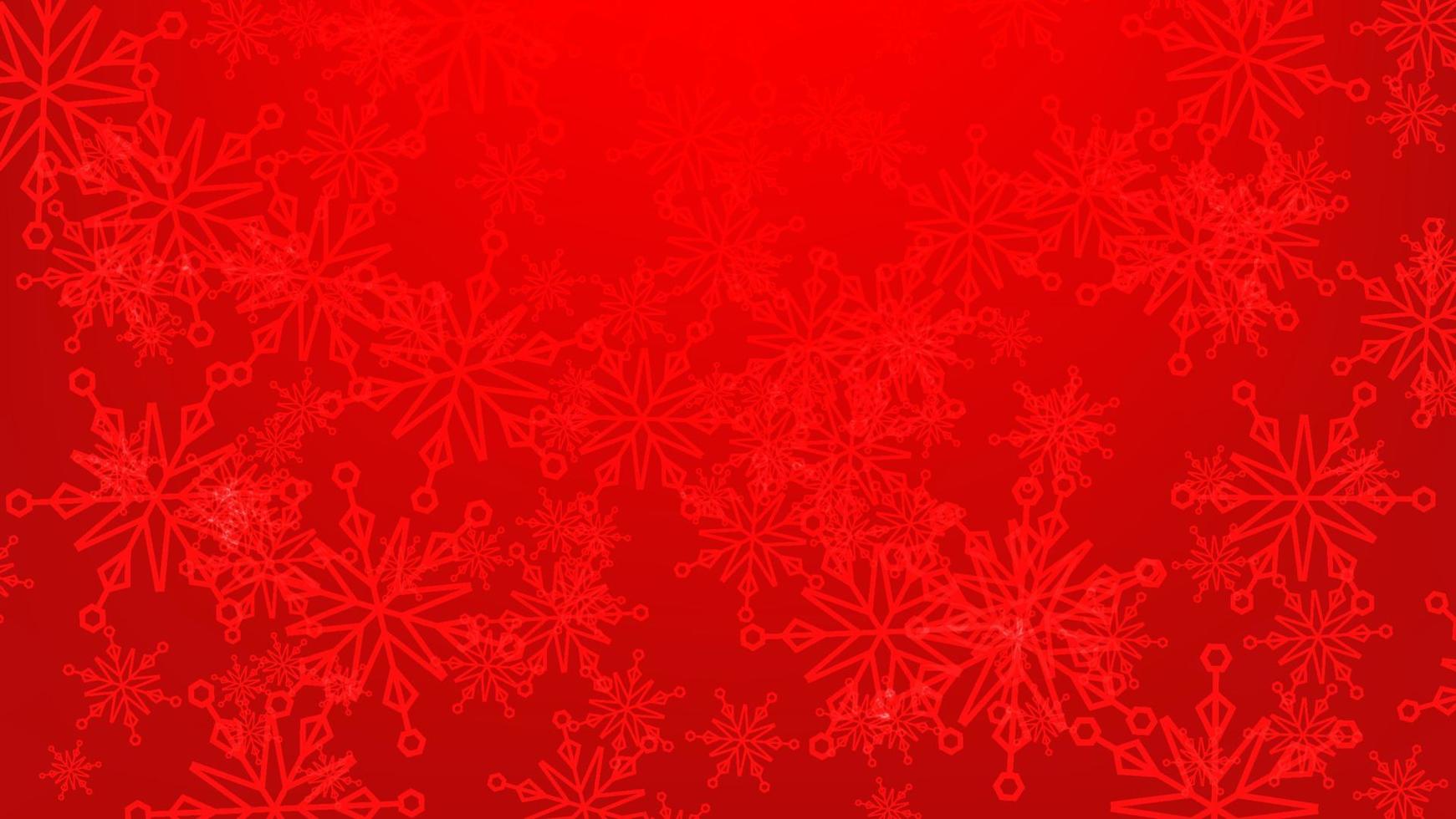 Christmas background. festive holiday and happy new year decoration. snowflakes pattern on red lighting for greeting card graphic design vector