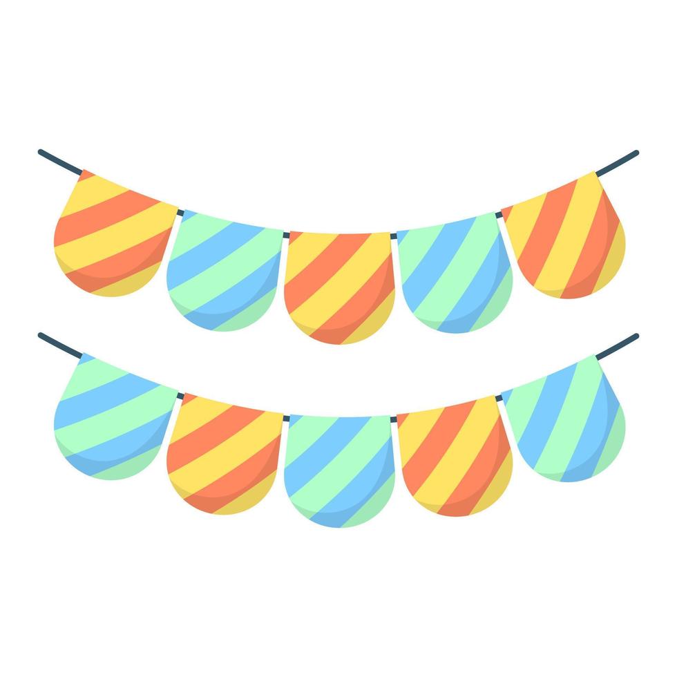 Colorful party flags collection vector