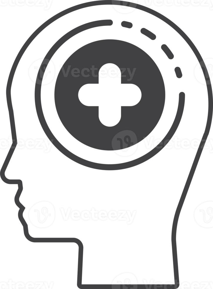 bonne illustration du cerveau dans un style minimal png