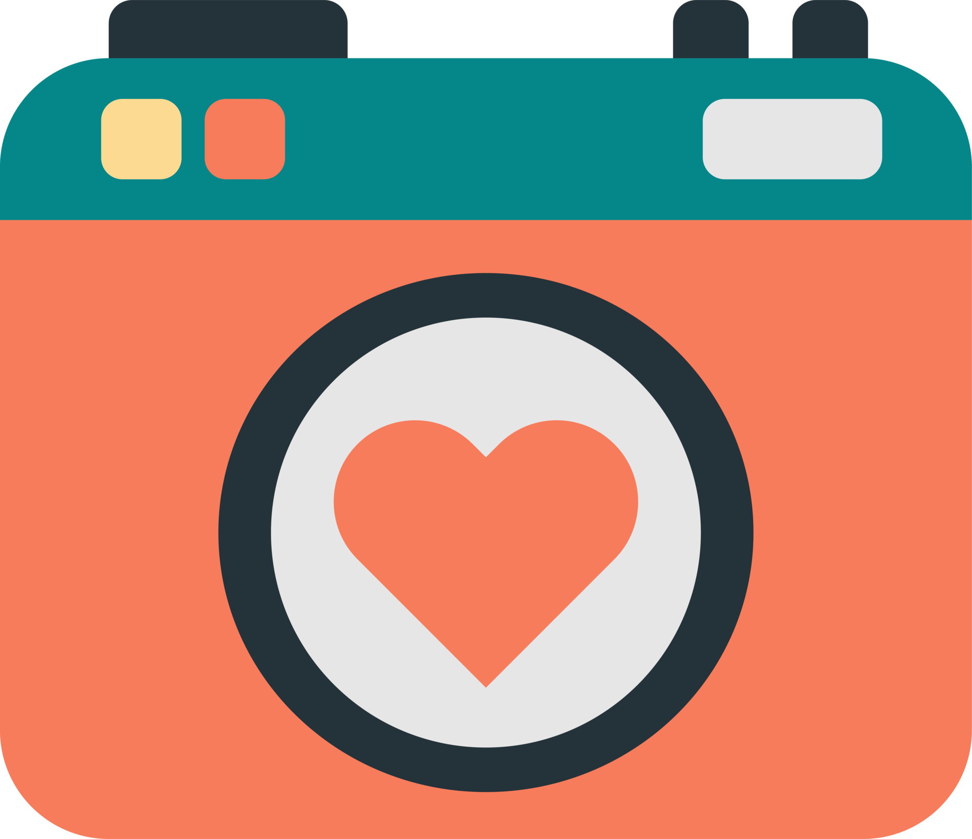 digital camera and heart illustration in minimal style 15286695 PNG