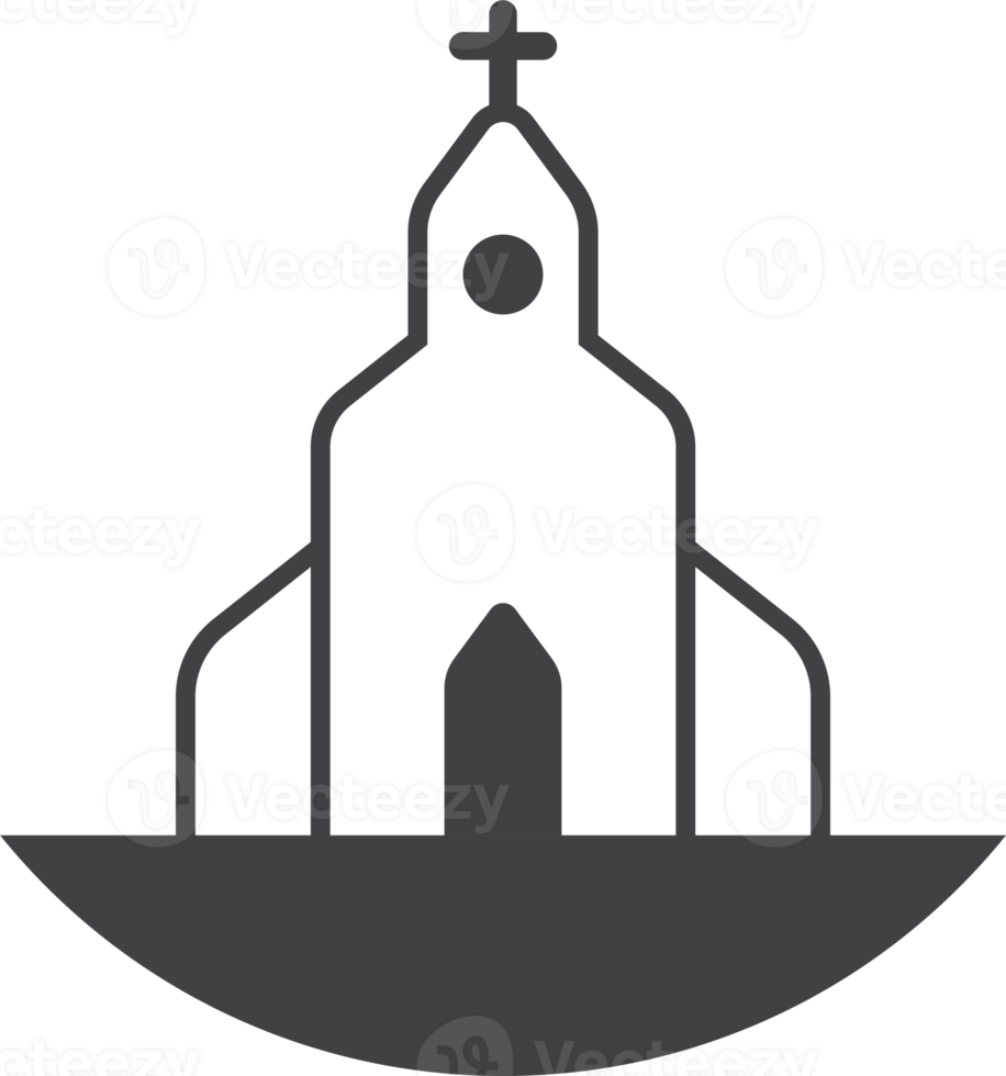 hochzeitskapellenillustration im minimalen stil png